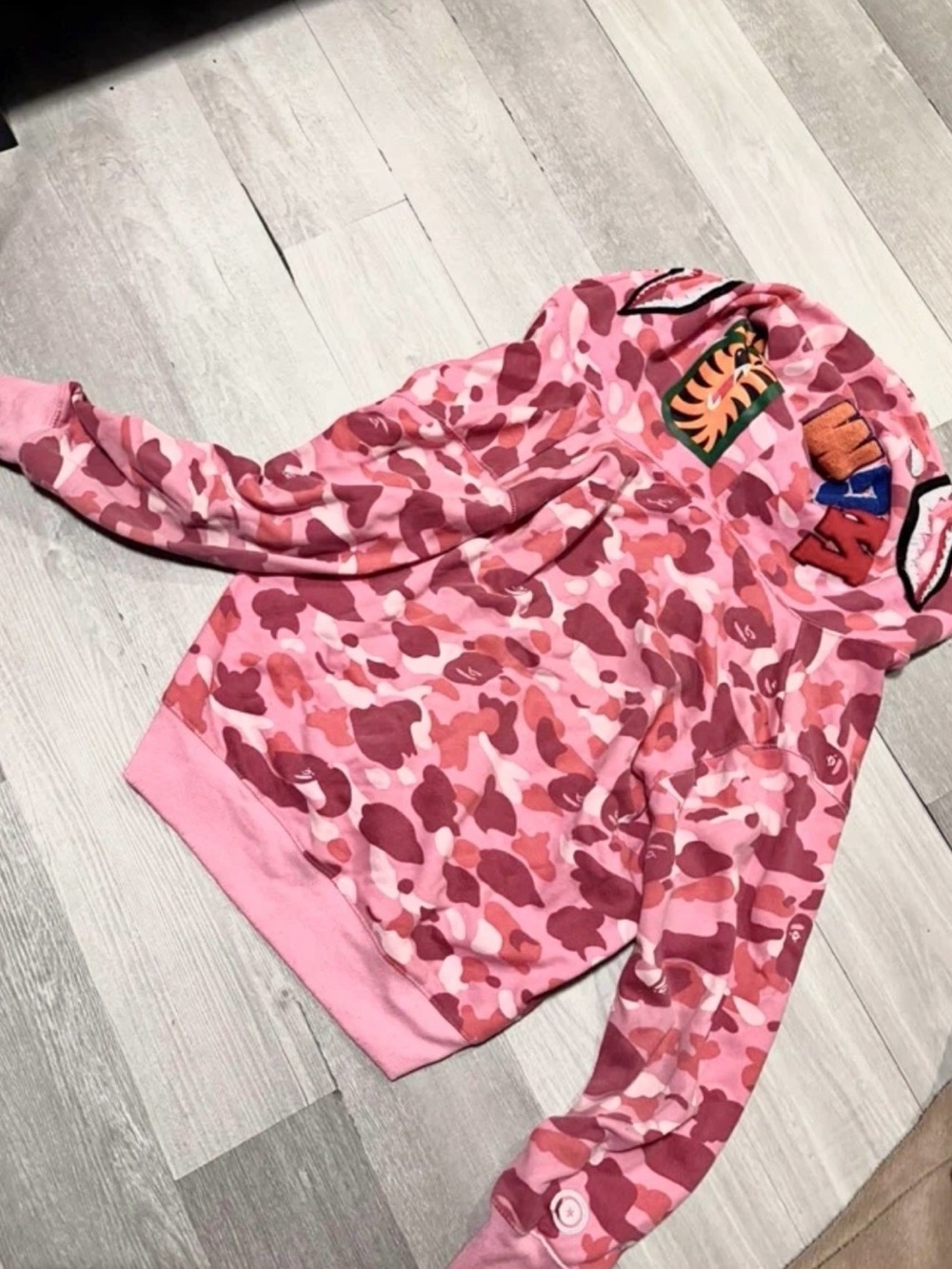 BAPE Pink Camo Shark Full
Zip Hoodie